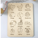 Дитячий розвиваючий сортер з дерева Фрукти - image-0